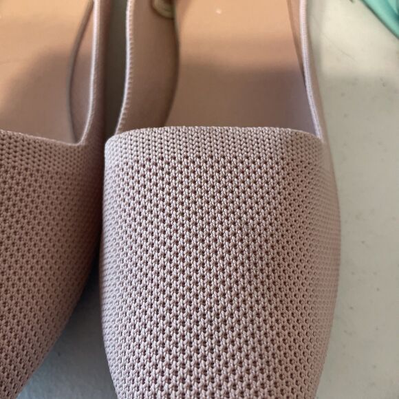 MIA Lixya Ballet Flats Women 9.5 Blush Knit Fabric Stretch Pointed Toe Slip on - Picture 3 of 13